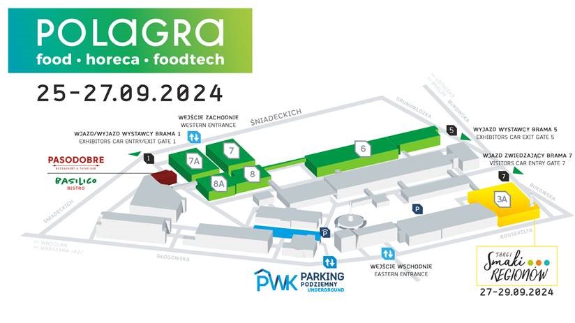 Mapa targów Polagra